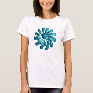 60:s MOD Blue Hippie Daisy Flower Trendig Mode T Shirt
