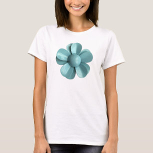 60:s MOD Hippie Big Blue Daisy Flower Mode T Shirt