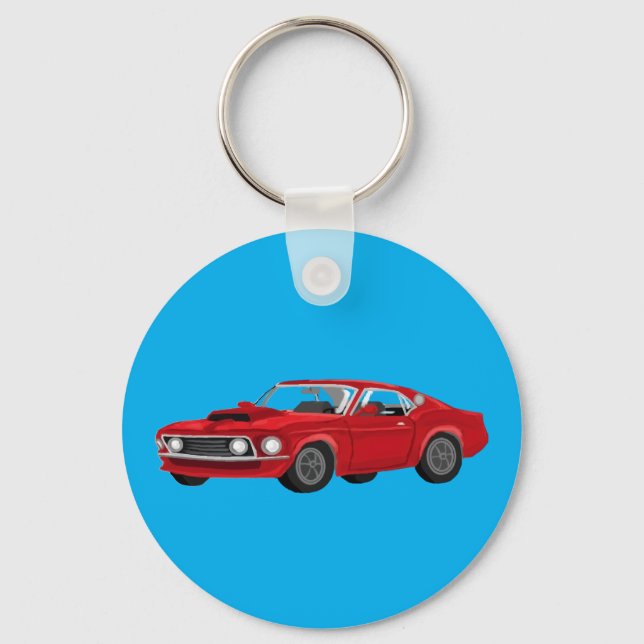 60´s muscle car nyckelring (Framsida)