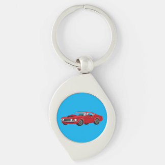 60´s muscle car swirl silverfärgad nyckelring