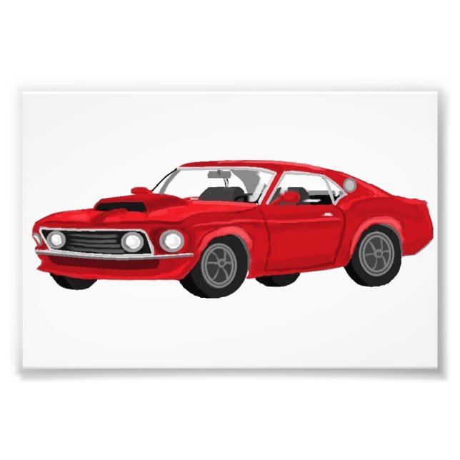 60´s muscle cars fototryck (Framsidan)