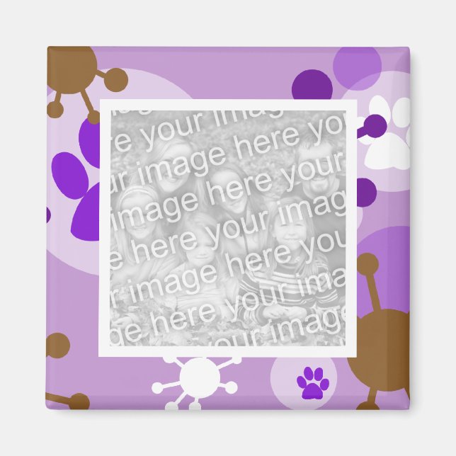 60:s Retro Pet Photo Magnets Magnet (Framsidan)