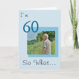 60 så det fina positiva foto 60:e födelsedagen kort