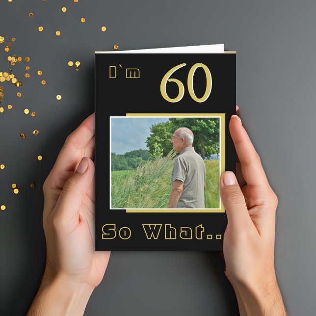 60 Så vad Rolig Inspirerande 60-års Födelsedagsfot Kort (Skapare uppladdad)