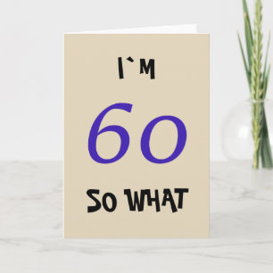 60 så Vad Rolig Typografi 60-årsdag Kort