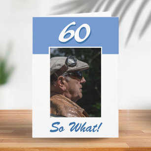 60 så vad Roligt Positivt 60-årsfödelsedagsfoto Kort