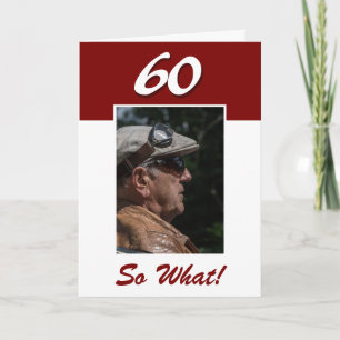60 så vad Roligt Positivt 60-årsfödelsedagsfoto Kort