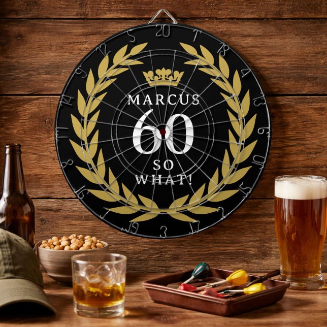 60 Så vad Rollig Lagerkrans Krona 60-årsdag Darttavla (Skapare uppladdad)