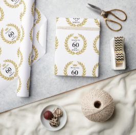 60 Så vad Rollig Lagerkrans Krona 60-årsdag Presentpapper