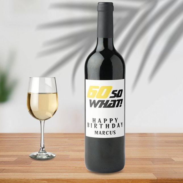 60, så vilken fantastisk inspirationskälla 60:e fö vinflaska etikett (Skapare uppladdad)
