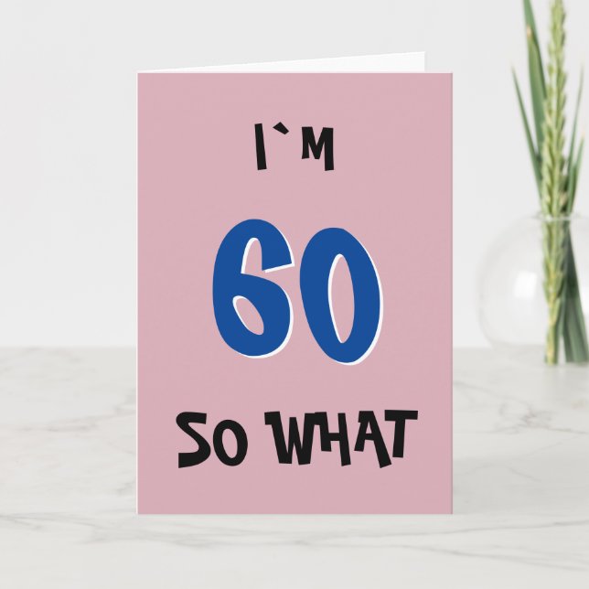 60, så vilken roligt inspirationsoffert 60:e födel kort (Framsida)