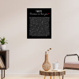 60 sak vi kärlek om dig, 70:e årsdagen poster