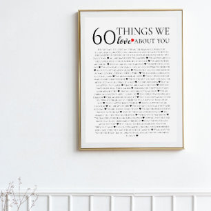 60 sak vi kärlek om dig, 70:e årsdagen poster