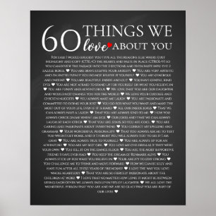 60 sak vi kärlek om dig, 70:e årsdagen poster