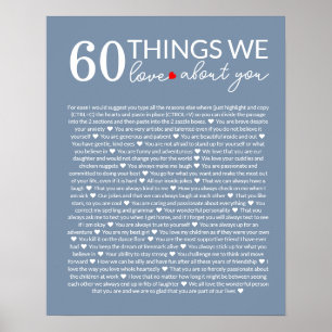 60 sak vi kärlek om dig, 70:e årsdagen poster