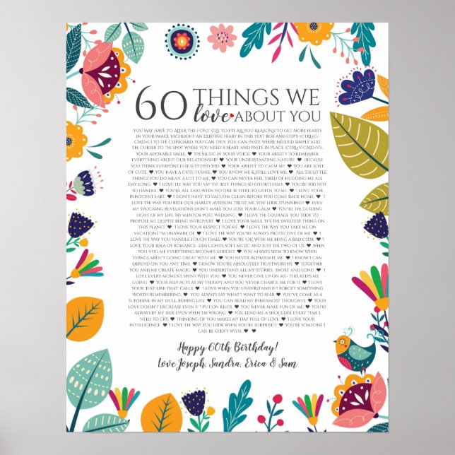 60 sak vi kärlek om er skandi folk modern poster (Framsidan)