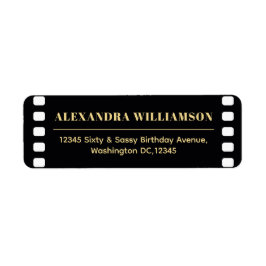 60&sassy Black Guld 20-talets Returadress Returadress Etikett