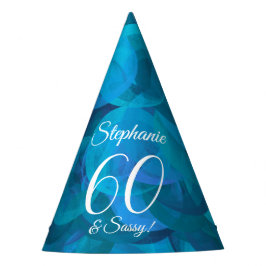 60 & Sassy Elegant Ocean Blue Birthday