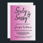 60 Sassy Shock rosa 60:e födelsedagen Inbjudningar<br><div class="desc">Firar att du vrider 60 år i stil med den här moderna 60-årsdesignen på en shock rosa-ombre-bakgrund, en 60-årsfödelsedag i chic som du helt enkelt kan anpassa och skicka ut för din 60-födelsedagsfests firande. Ord 60 och sassy ställs in med hjälp av modernt skript. Enbart designad för dig med Lycklig...</div>