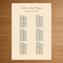 60 Sittdiagram för champagne Bröllop Poster