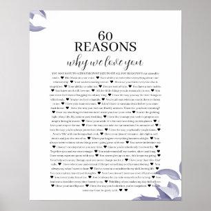 60 skäl till att vi kärlek ger dig gåva poster