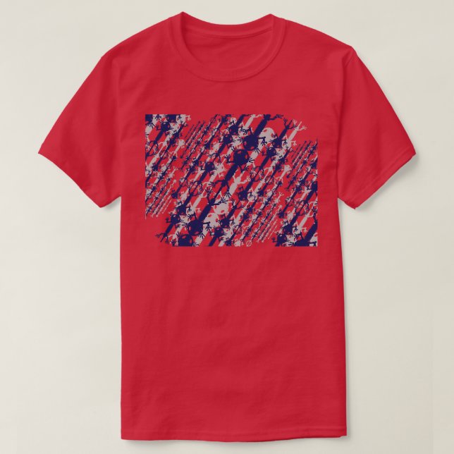 60-tal och 70-tal stil Axolotl Diagonal Line Mönst T Shirt (Design framsida)