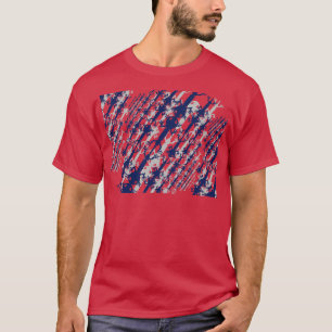 60-tal och 70-tal stil Axolotl Diagonal Line Mönst T Shirt