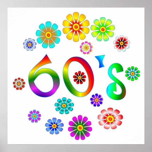60-talet Kärlek Poster (Framsidan)