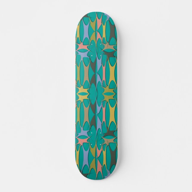 60-talet mini skateboard bräda 18,5 cm (Framsida)
