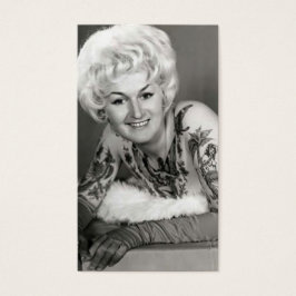 60-talet Tattooed Dam Visitkort