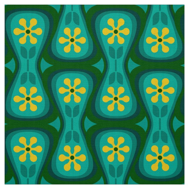 60-talets 70-talsformade tygformade bakväv tyg (Provkarta)