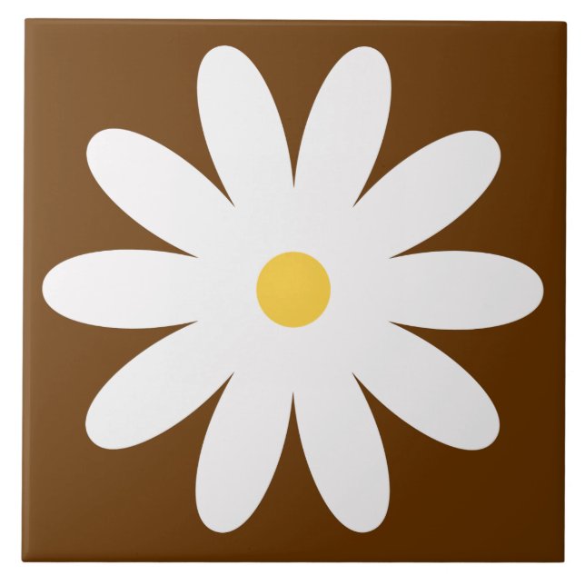 60-talets 70-talssida för återblommor kakelplatta (Framsidan)