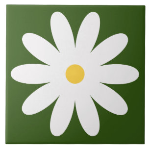 60-talets 70-talssida för återblommor kakelplatta