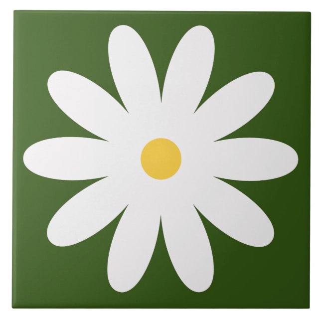 60-talets 70-talssida för återblommor kakelplatta (Framsidan)