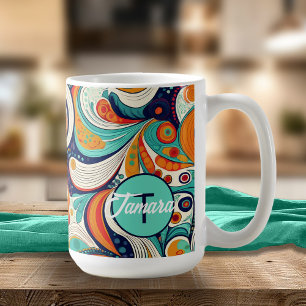 60-talets 70-talsskärm med inbyggd Abstrakt, Pat#1 Kaffemugg