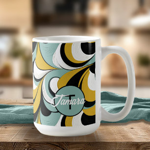 60-talets 70-talsskärm med inbyggd återcirkulation kaffemugg