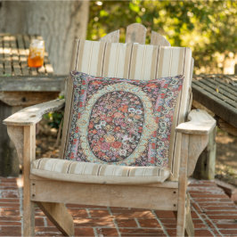 60-talets persiska Blommigt Flowers Kilim Patio Kudde