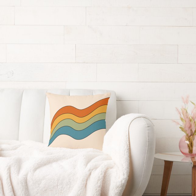 60-talets Retro rand Kudde (Soffa)