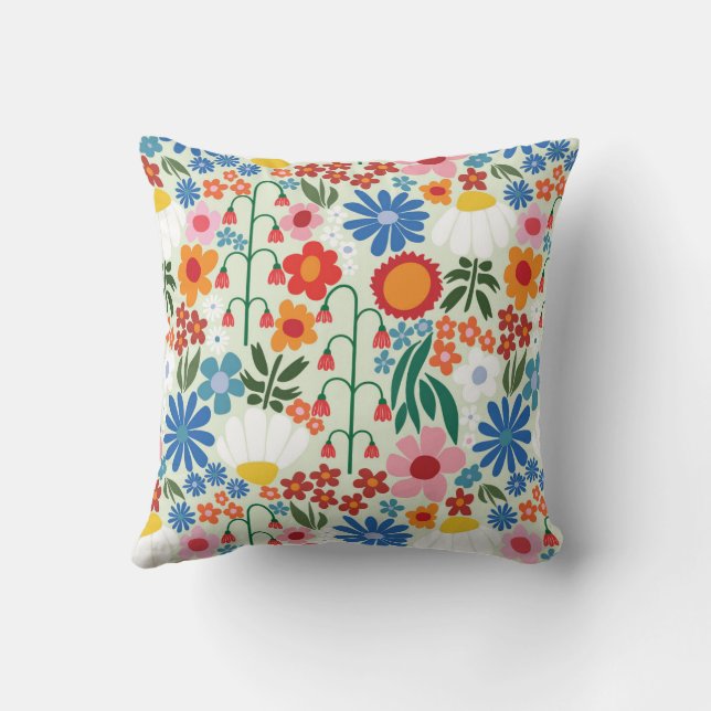 60-talets Retro-sommar Kudde (Baksida)