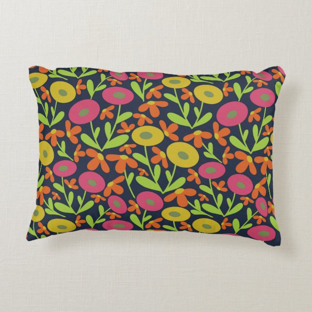 60-talets Retro SommarRosa #2 Prydnadskudde (Baksidan)