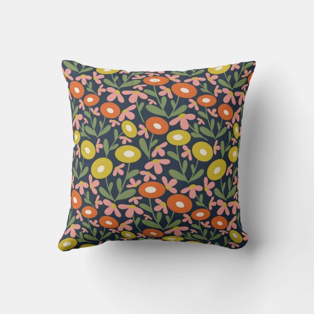 60-talets Retro SommarRosa Kudde (Baksida)