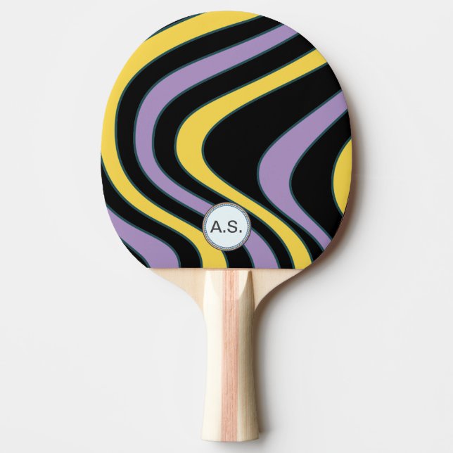 60-talets Stil #2 med monogram Pingisracket (Framsidan)