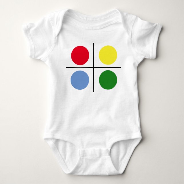 60-tals Moda Färgglada Cirklar T Shirt (Framsida)