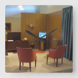 60-talvardagsrumväggen tar tid på vid RoseWrites Fyrkantig Klocka