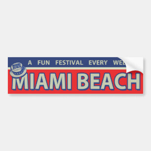 60-talvintageMiami Beach bildekal