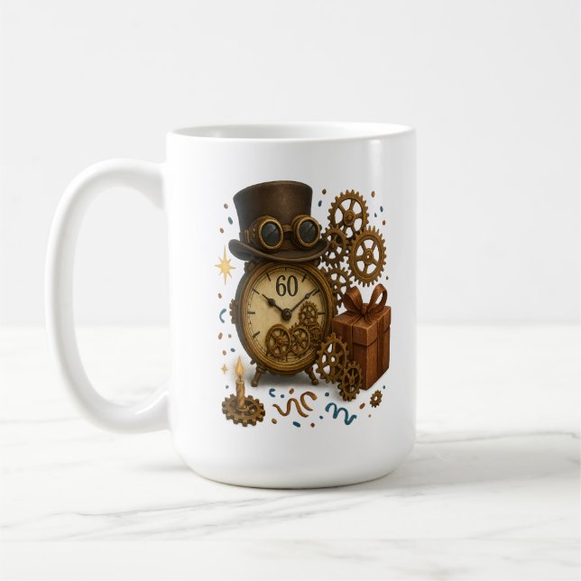 60 & Timless - Steampunk Firande Kaffemugg (Vänster)