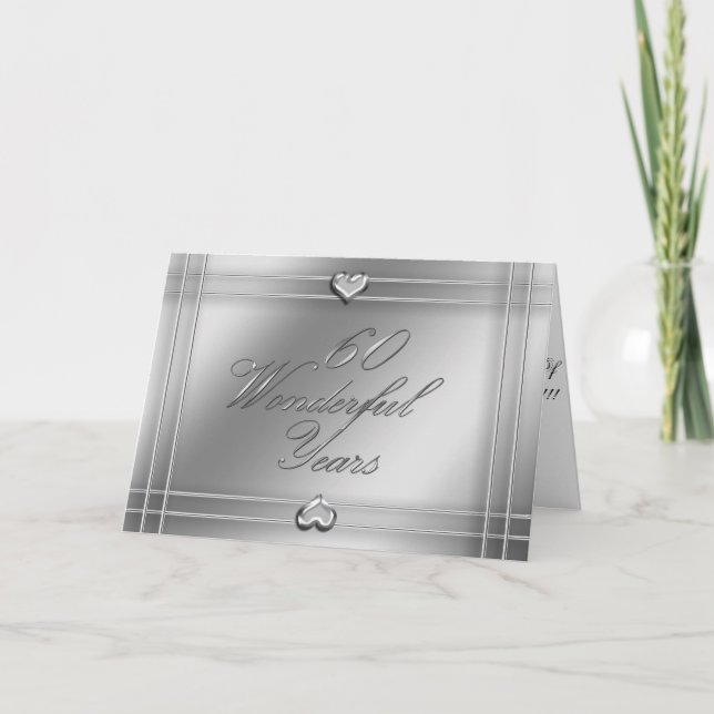 60 Underbara år (bröllop-årsdagen) Kort (Framsida)