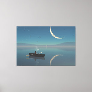 60"x40" Canvas konst med "Fredlig" bild