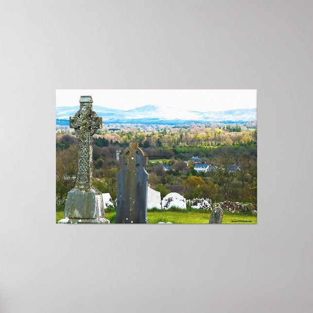 60 x40 Canvastryck Kyrkogård Old Kilcullen (Framsida)