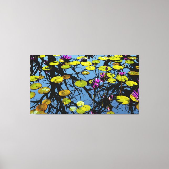 60 x40-tums arbetsytekonst med "Lugn Vatten"-bild Canvastryck (Framsida)